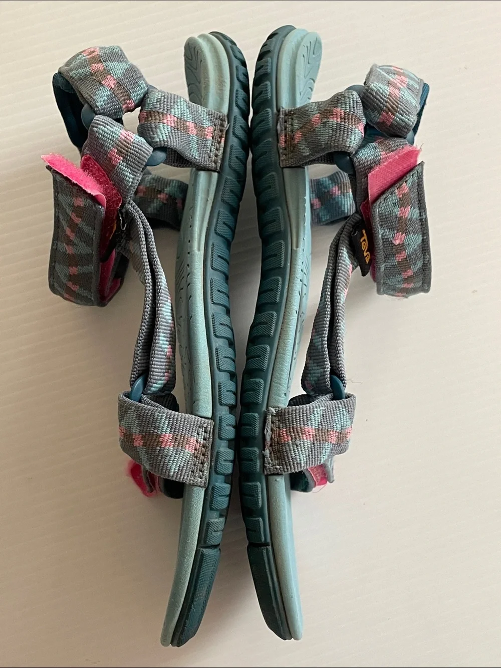 Teva Kids' Hurricane 3 Sandals in Teal and Pink Accent size: 5